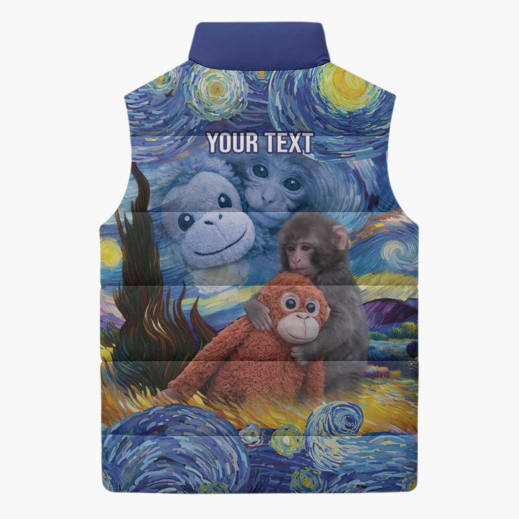 Baby Monkey Punch Personalized Sleeveless Puffer Jacket Starry Night Inspired