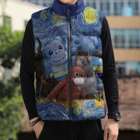 Baby Monkey Punch Personalized Sleeveless Puffer Jacket Starry Night Inspired