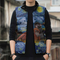 Baby Monkey Punch Personalized Sleeveless Puffer Jacket Starry Night Inspired