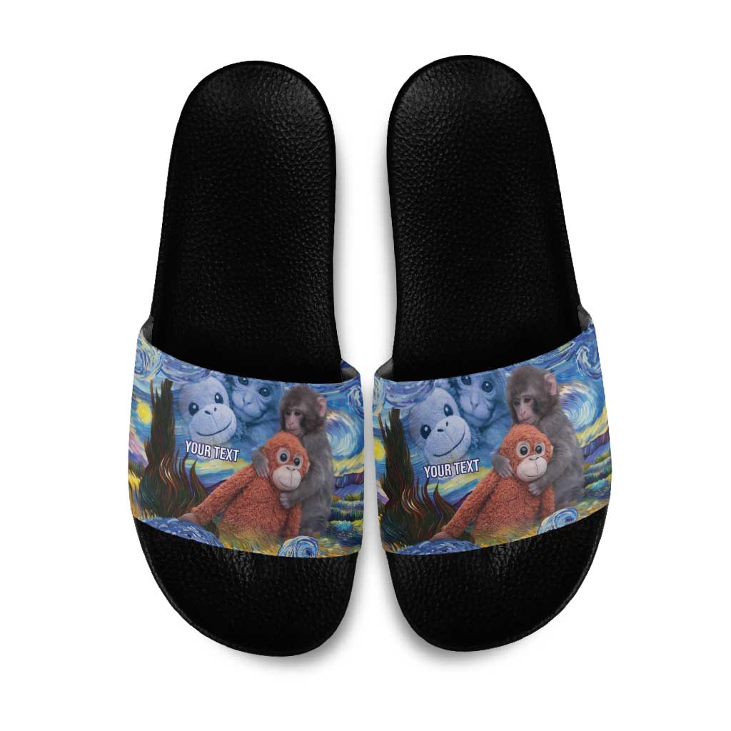 Baby Monkey Punch Personalized Slide Sandals Starry Night Inspired