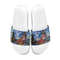 Baby Monkey Punch Personalized Slide Sandals Starry Night Inspired