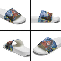 Baby Monkey Punch Personalized Slide Sandals Starry Night Inspired
