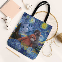 Baby Monkey Punch Personalized Tote Bag Starry Night Inspired