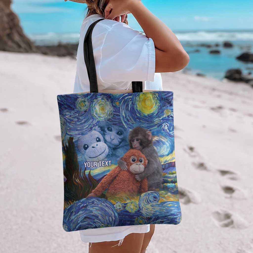Baby Monkey Punch Personalized Tote Bag Starry Night Inspired
