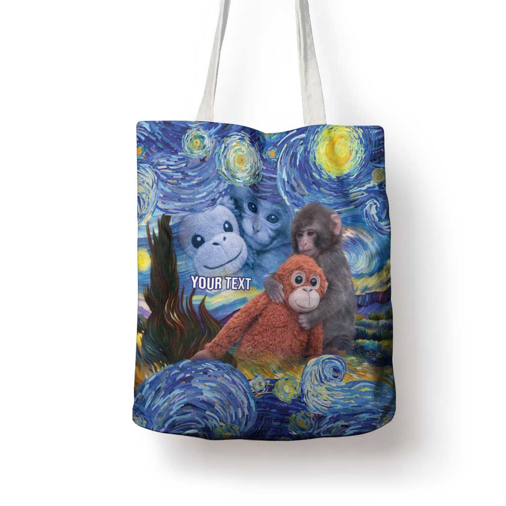 Baby Monkey Punch Personalized Tote Bag Starry Night Inspired