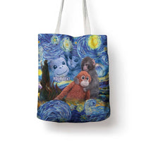 Baby Monkey Punch Personalized Tote Bag Starry Night Inspired