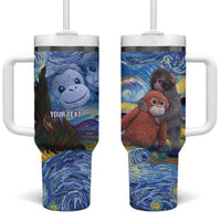 Baby Monkey Punch Personalized Tumbler With Handle Starry Night Inspired