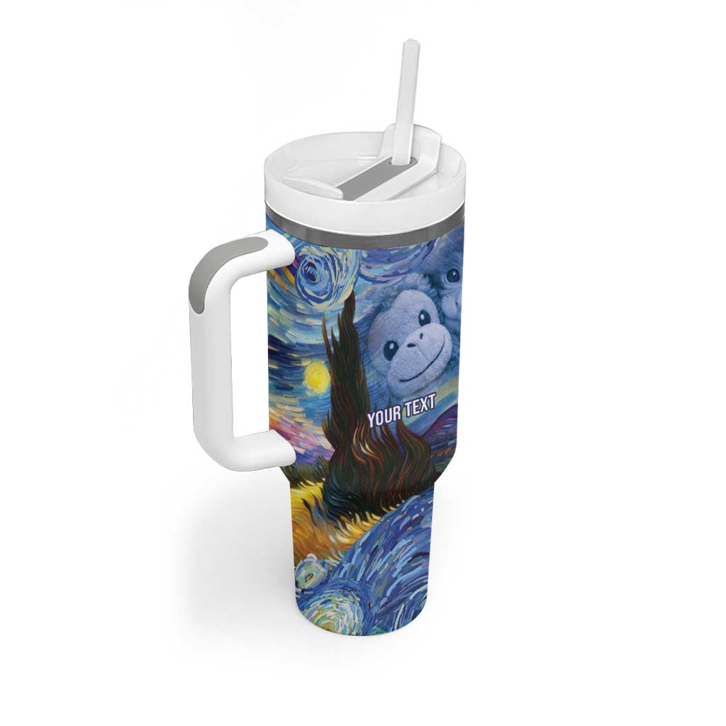 Baby Monkey Punch Personalized Tumbler With Handle Starry Night Inspired