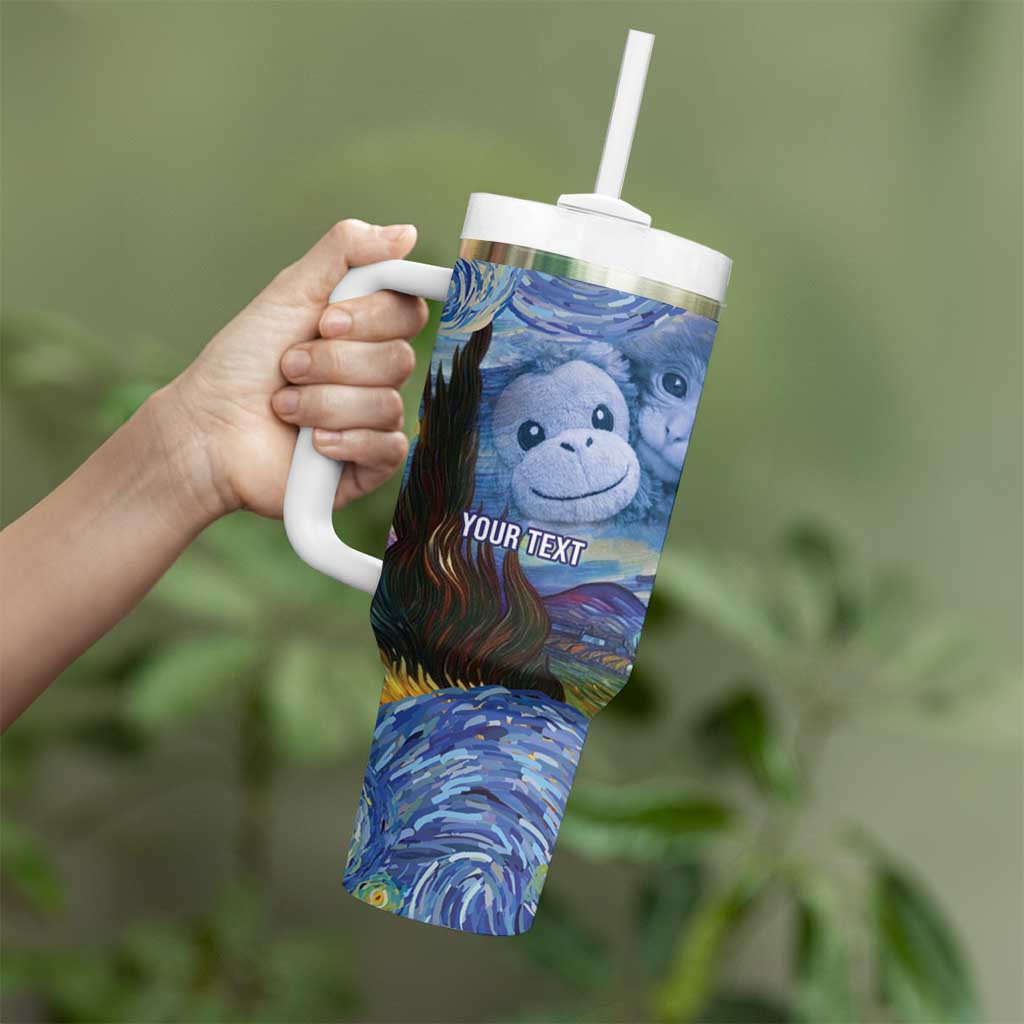 Baby Monkey Punch Personalized Tumbler With Handle Starry Night Inspired