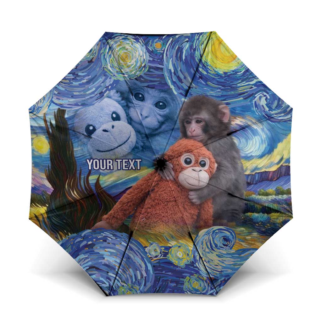 Baby Monkey Punch Personalized Umbrella Starry Night Inspired
