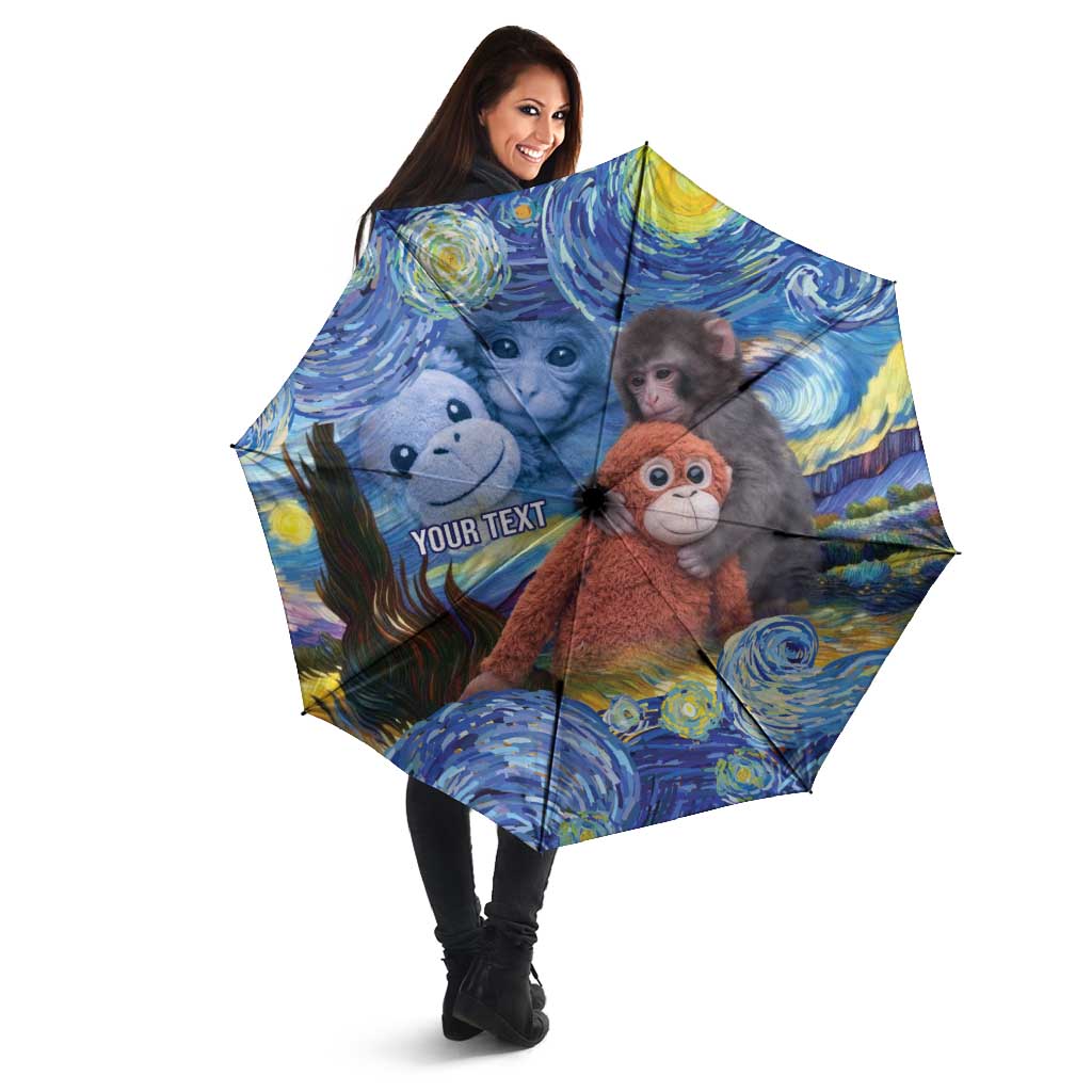 Baby Monkey Punch Personalized Umbrella Starry Night Inspired