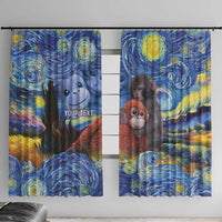 Baby Monkey Punch Personalized Window Curtain Starry Night Inspired