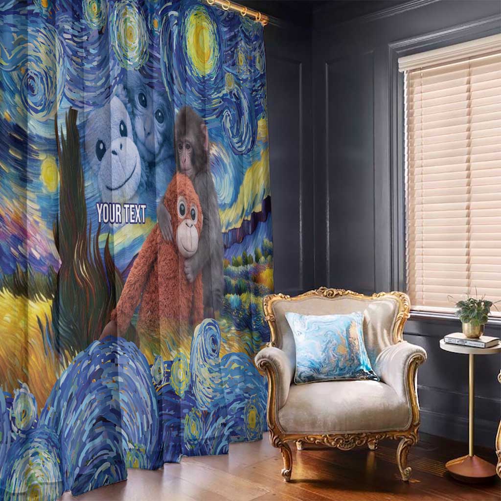 Baby Monkey Punch Personalized Window Curtain Starry Night Inspired
