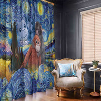 Baby Monkey Punch Personalized Window Curtain Starry Night Inspired