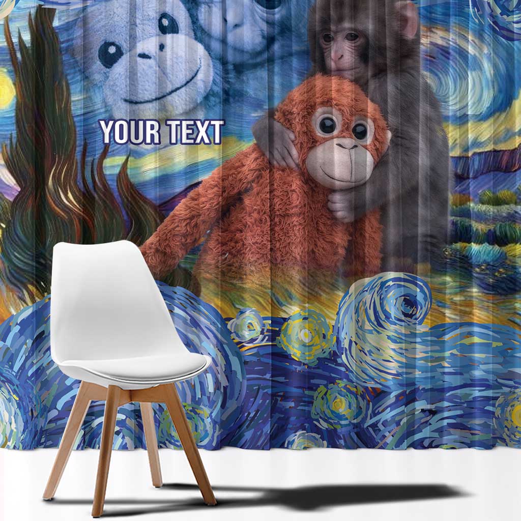 Baby Monkey Punch Personalized Window Curtain Starry Night Inspired