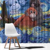 Baby Monkey Punch Personalized Window Curtain Starry Night Inspired