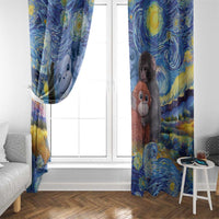 Baby Monkey Punch Personalized Window Curtain Starry Night Inspired