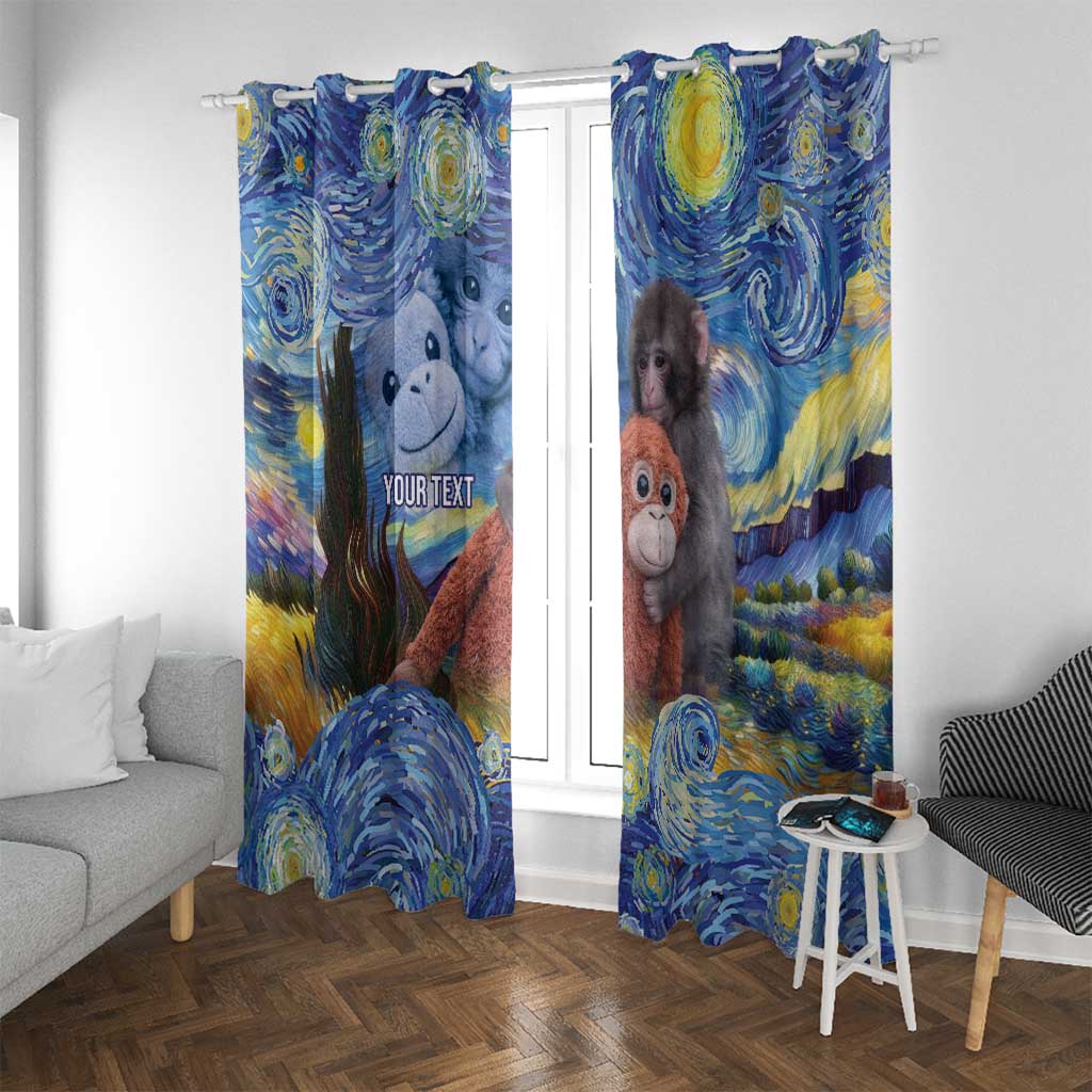 Baby Monkey Punch Personalized Window Curtain Starry Night Inspired