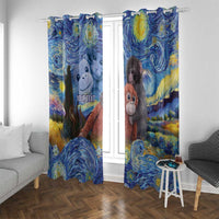 Baby Monkey Punch Personalized Window Curtain Starry Night Inspired