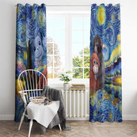Baby Monkey Punch Personalized Window Curtain Starry Night Inspired