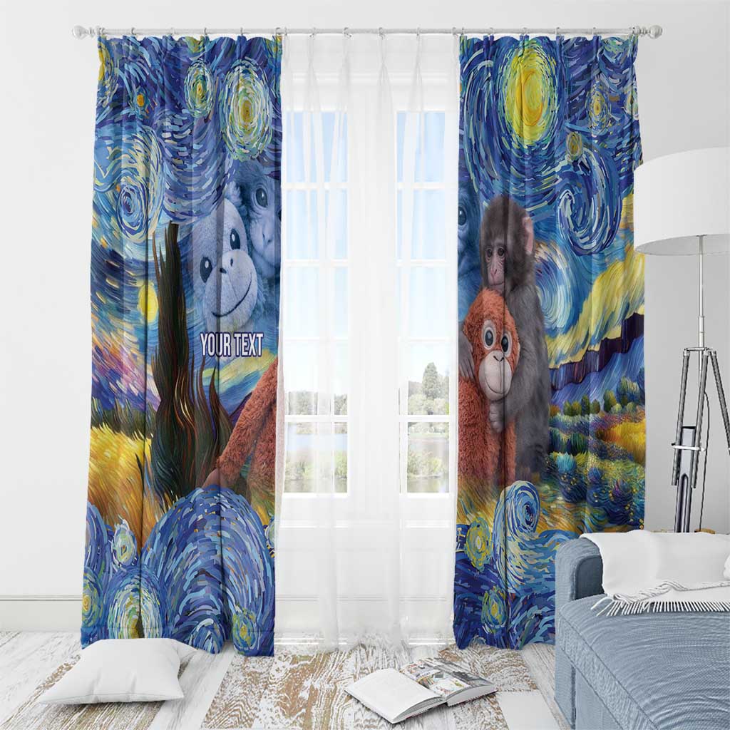 Baby Monkey Punch Personalized Window Curtain Starry Night Inspired
