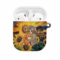 Baby Monkey Punch Personalized AirPods Case Sunflower Field Oil Painting Style