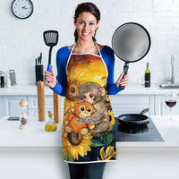 Baby Monkey Punch Personalized Apron Sunflower Field Oil Painting Style
