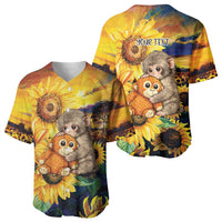 Baby Monkey Punch Personalized Baseball Jersey Sunflower Field Oil Painting Style