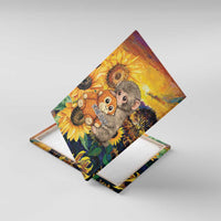 Baby Monkey Punch Personalized Canvas Wall Art Sunflower Field Oil Painting Style