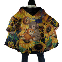 Baby Monkey Punch Personalized Cloak Sunflower Field Oil Painting Style