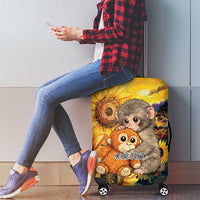 Baby Monkey Punch Personalized Luggage Cover Sunflower Field Oil Painting Style