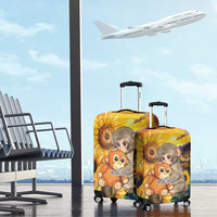 Baby Monkey Punch Personalized Luggage Cover Sunflower Field Oil Painting Style