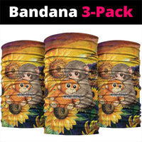 Baby Monkey Punch Personalized Neck Gaiter Sunflower Field Oil Painting Style
