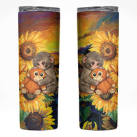 Baby Monkey Punch Personalized Skinny Tumbler Sunflower Field Oil Painting Style