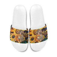 Baby Monkey Punch Personalized Slide Sandals Sunflower Field Oil Painting Style
