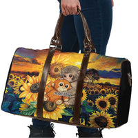 Baby Monkey Punch Personalized Travel Bag Sunflower Field Oil Painting Style