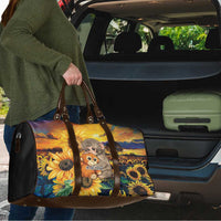 Baby Monkey Punch Personalized Travel Bag Sunflower Field Oil Painting Style