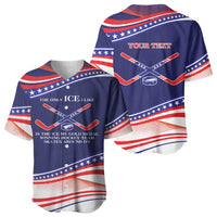 My Gold Medal Winning Hockey Team Personalized Baseball Jersey Blue Style