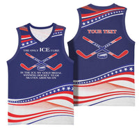 My Gold Medal Winning Hockey Team Personalized Basketball Jersey Blue Style