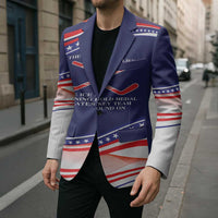 My Gold Medal Winning Hockey Team Personalized Blazer Blue Style