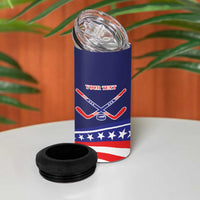 My Gold Medal Winning Hockey Team Personalized 4 in 1 Can Cooler Tumbler Blue Style
