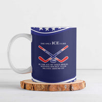 My Gold Medal Winning Hockey Team Personalized Ceramic Mug Blue Style