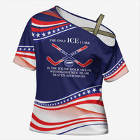 My Gold Medal Winning Hockey Team Personalized Cross Shoulder Shirt Blue Style