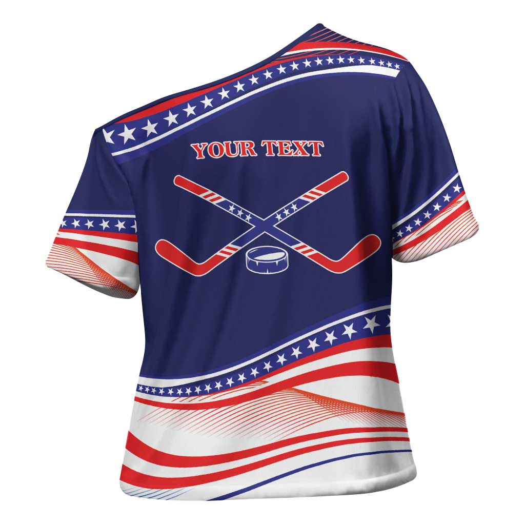 My Gold Medal Winning Hockey Team Personalized Cross Shoulder Shirt Blue Style