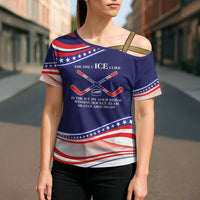 My Gold Medal Winning Hockey Team Personalized Cross Shoulder Shirt Blue Style
