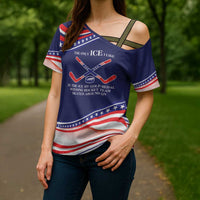 My Gold Medal Winning Hockey Team Personalized Cross Shoulder Shirt Blue Style