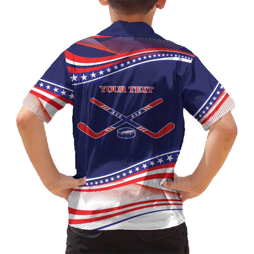 My Gold Medal Winning Hockey Team Personalized Hawaiian Shirt Blue Style