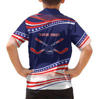 My Gold Medal Winning Hockey Team Personalized Hawaiian Shirt Blue Style