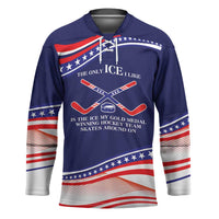 My Gold Medal Winning Hockey Team Personalized Hockey Jersey Blue Style