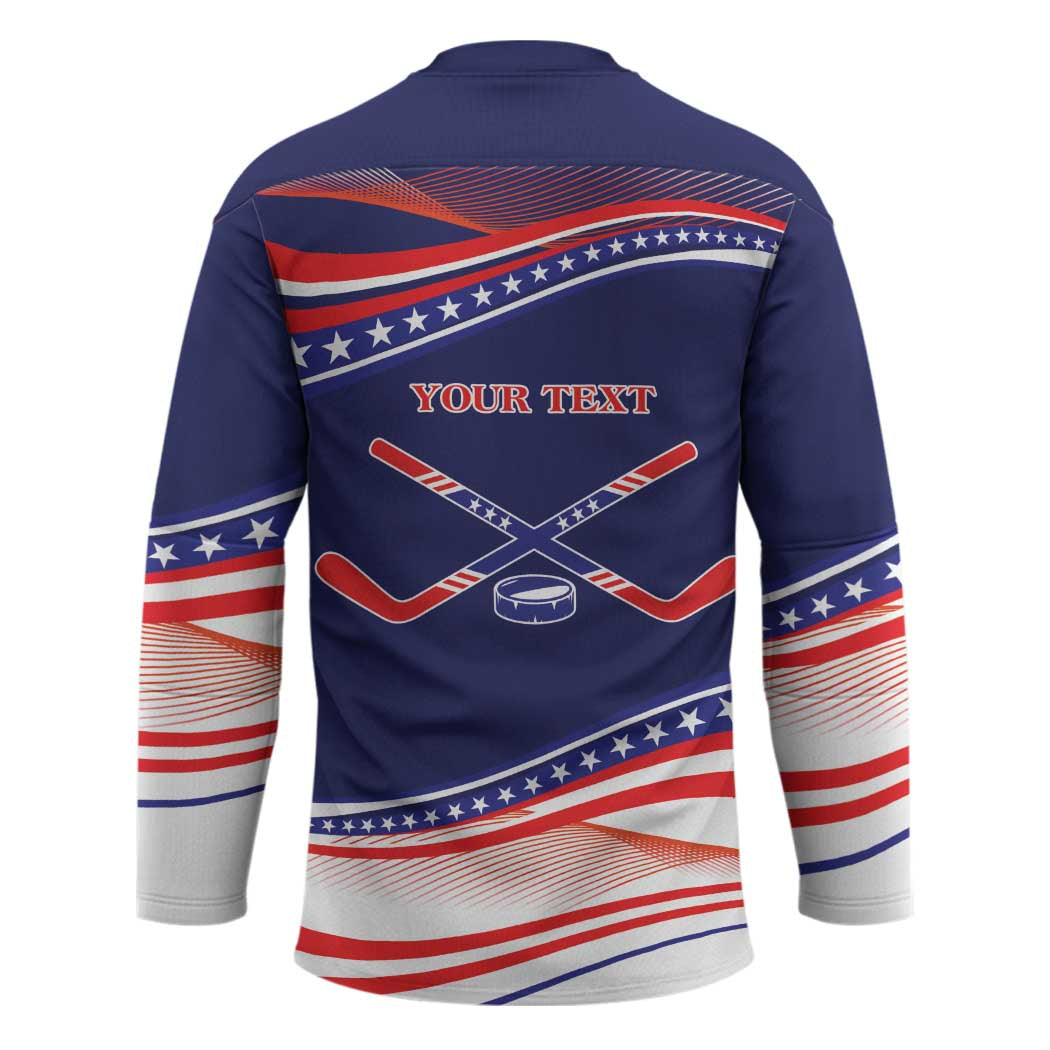 My Gold Medal Winning Hockey Team Personalized Hockey Jersey Blue Style